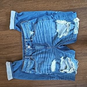 American Eagle 360 next level stretch high rise distressed Jean's sz 8 GUC!